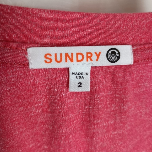 Sundry Knot-Front Dress in Red Size Medium - Picture 4 of 5